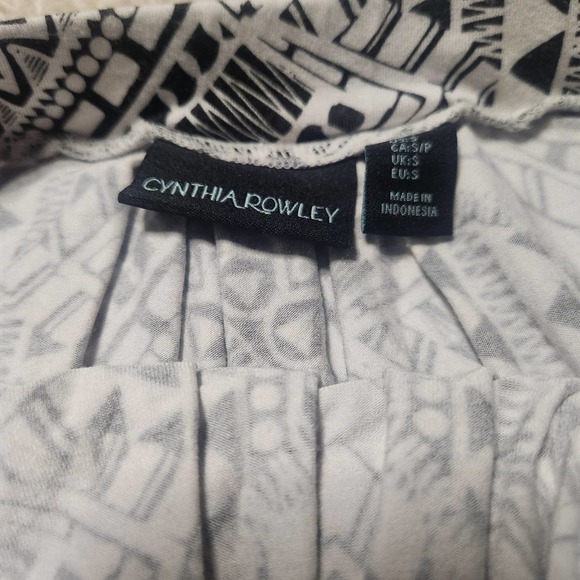 Cynthia Rowley Black and White Tribal Maxi‎ Skirt Size Small - Picture 4 of 4
